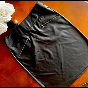 Black Faux leather skirt